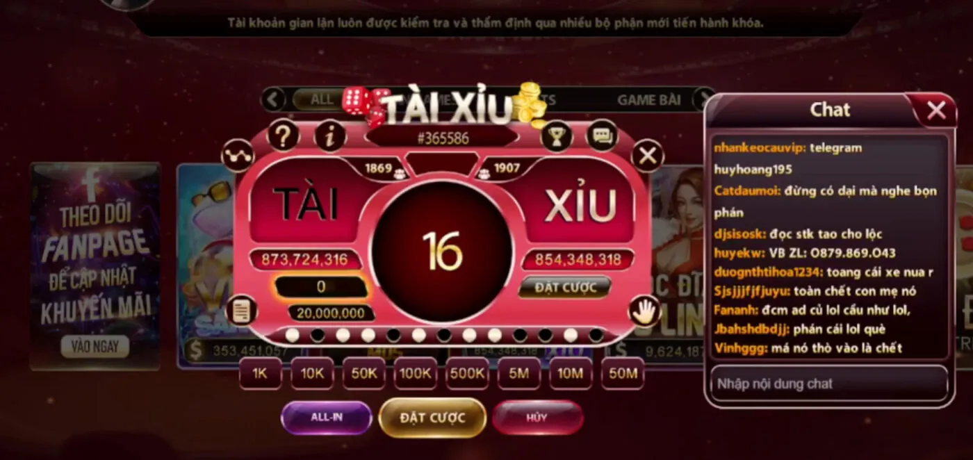 Tài xỉu cá cược tại RIKVIP được nhiều người ưa chuộng